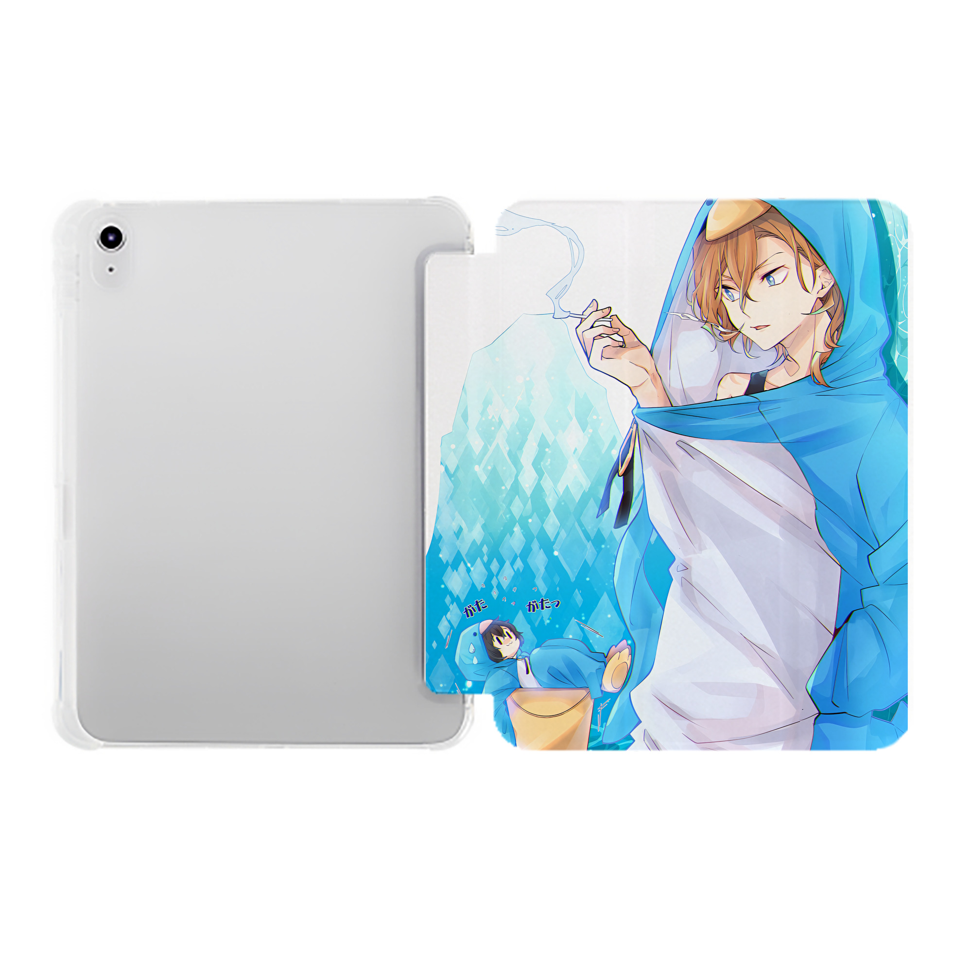 （画像用） 文豪ストレイドッグス Bungo Stray Dogs IPad ケース ペン収納付き 三つ折りスタンド PUレザー×シリコン 対応機種9.5/10.5/10.9インチ